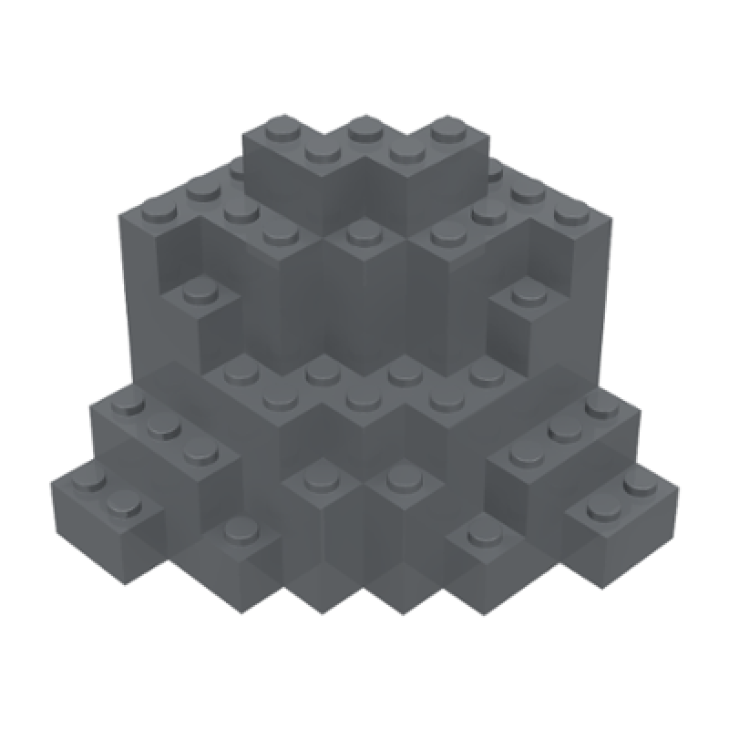 Rots Paneel 8x8x6 hoek Dark Bluish Gray